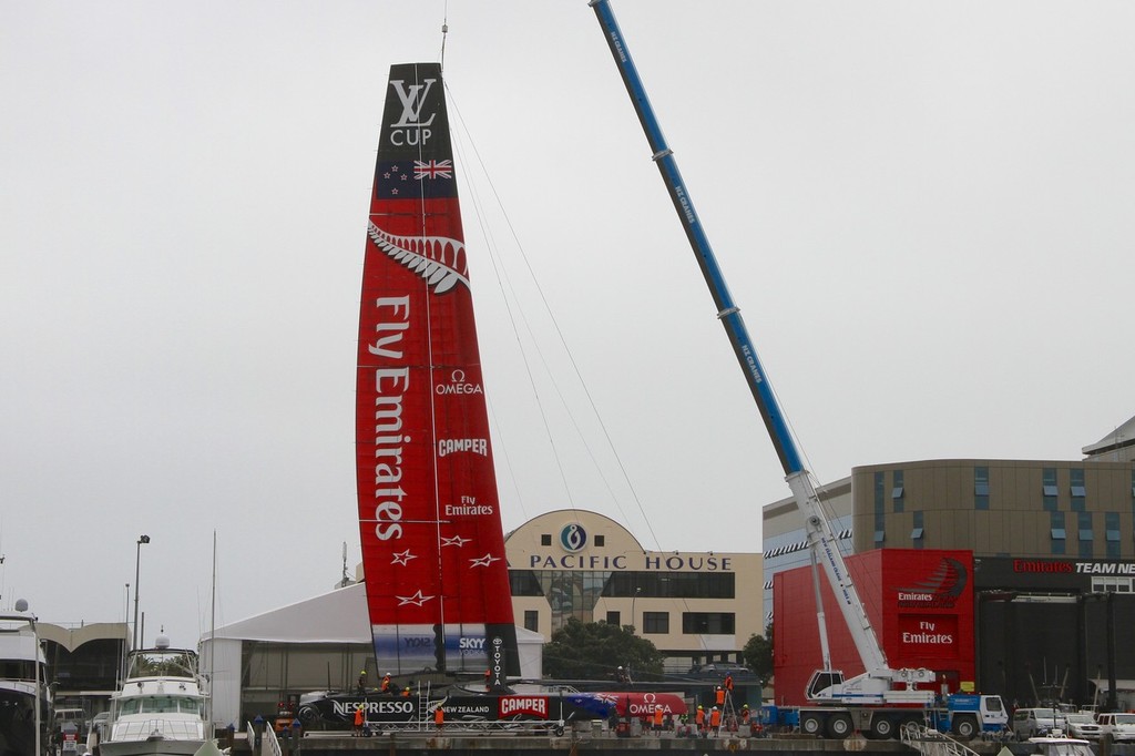 Emirates Team NZ AC72 Launch February 4, 2013 © Richard Gladwell www.photosport.co.nz